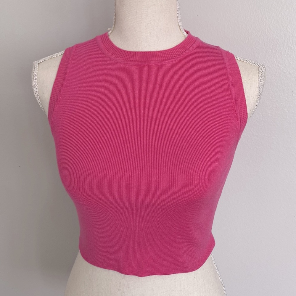 NWT Zara Pink Sleeveless Sweater, Size S